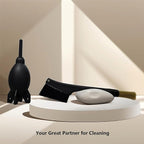 Espresso Coffee Machine Cleaning Brush Kit with Portafilter Cleaning Disc (Dual Head Brush with Rocket air Blower)