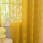 YJ YANJUN Vintage Lace Curtains 63 Inch Length-Victorian Floral Pattern Mustard by YJYANJUN