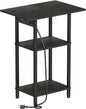 Asgolion Tall End Table with Charging Station, Skinny Nightstand with USB Ports by Asgolion