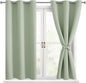 Blackout Curtains for Bedroom, 2 Panels, Seafoam Green 42 x 54 Inch | Thermal by Hiasan