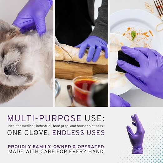 SafeWay Nitrile Gloves, 2000 Ct, Small, Powder-Free, Latex-Free, All-Purpose, Professional Disposable Gloves with Textured Fingertips for Medical Use, Food Prep, Cleaning, Tattoo & More