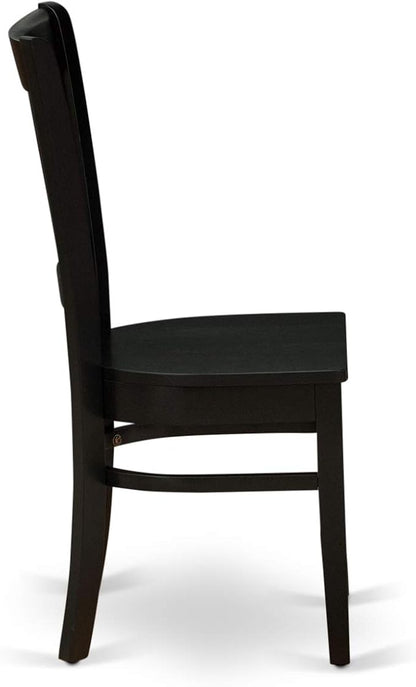 East West Furniture ANVA3-BLK-W 3 Piece Kitchen Table Set - Image 8