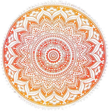 Mandala Floor Pillow Cover Meditation Cushion Seating Throw Hippie Round - Image 6