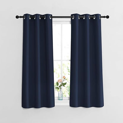 NICETOWN Blackout Navy Curtains & Drapes 48 inch Long by NICETOWN