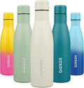 BJPKPK 17oz Insulated Water Bottles Stainless Steel Sports Water Bottles Keep Cold and Hot for Travel Dishwasher Safe,Beige