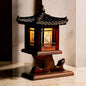 Antique Alive Traditional Korean Wood Lamp | Handmade Asian Oriental Table by AntiqueAlive