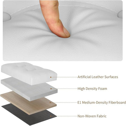 BelugaHelper Ottoman with Storage. Leather Foldable Ottomans with Thick Foam - Image 7