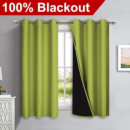 NICETOWN 100% Blackout Short Curtains - Image 2