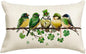 RABUSOFA St.Patricks Day Pillow Covers 12x20 Inch, Birds Shamrock St Patricks by RABUSOFA