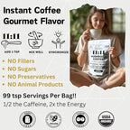 Organic Mushroom Coffee with Cacao – 11x Adaptogenic Mushrooms for Focus, Clarity & Energy – Lion’s Mane, Reishi, Chaga + Nootropic Superfood by OhmYes (7oz) - 99 Servings
