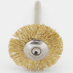 20PCS T-shaped Brass Wire Brushes - Metal Rust Removal, Cleaning, and Polishing - 22mm Diameter, 1/8″ (3mm) Shaft - Removes Burrs and Oxide Layer - Handles Rough Surfaces - Rotary Tool Accessories