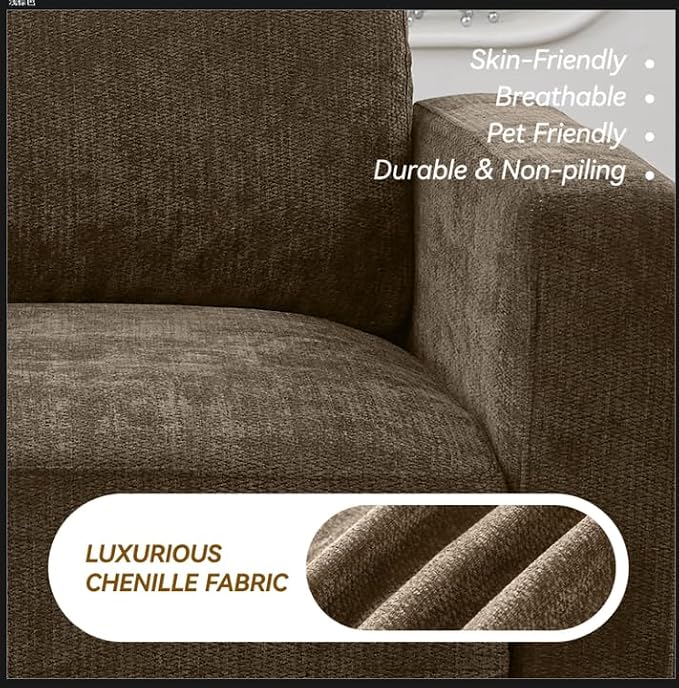 143.8" Modular U Shaped Sofa, Oversized Sectional Cloud Couch, 6 Seater Deep - Image 7