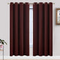Yakamok Room Darkening Curtains 52x72 inch Length Burgundy Red-Living Room | 2 by Yakamok