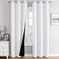 ChrisDowa White 100% Blackout Curtains by ChrisDowa