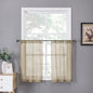 Tollpiz Sheer Tier Curtains Kitchen Linen Textured Half Curtain Sheers Light by Tollpiz