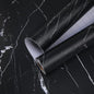 practicalWs 17.71''×196.8'' Marble Contact Paper Black/White Peel and Stick by practicalWs