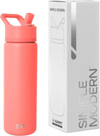 Simple Modern Water Bottle with Straw Lid | Vacuum Insulated Stainless Steel Metal | Reusable Leak Proof BPA-Free Cup for School | Summit Collection | 22oz, Honolulu