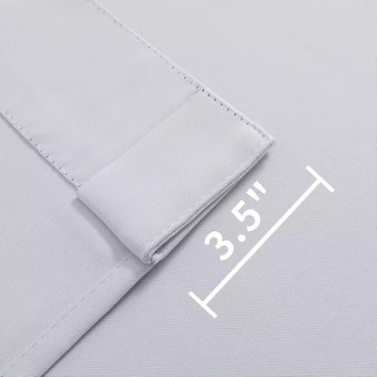 Joydeco 72 Inch 60% Blackout White Curtains 2 Panels, Elegant Soft Sheer - Image 4