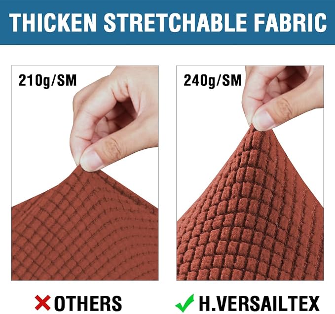 H.VERSAILTEX 3 Piece Stretch Sofa Covers - Image 3