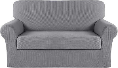 Turquoize Stretch Sofa Slipcover 2 Pieces Sofa Cover Couch Cover by Turquoize