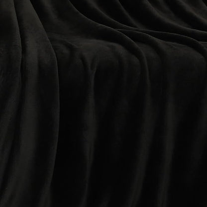 Black Fleece Plush Throw Blanket 50"x70"for Couch Sofa Fuzzy Cozy Flannel | - Image 5