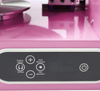 Cake Decorating Machine, Automatic Cake Cream Spreading Machine 200W for 4-12" Cakes, Cake Frosting Machine, 60-320rpm Rotating Speed, Turntable with Adjustable Scraper, LCD Display (Pink)