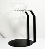 Tissting Pour Over Coffee Station Iron Pour Over Coffee Stand Dripper Rack Coffee Filter Holder for Home Cafe Office Black(18.3x14.4x14cm/7.2x5.7x5.5in)
