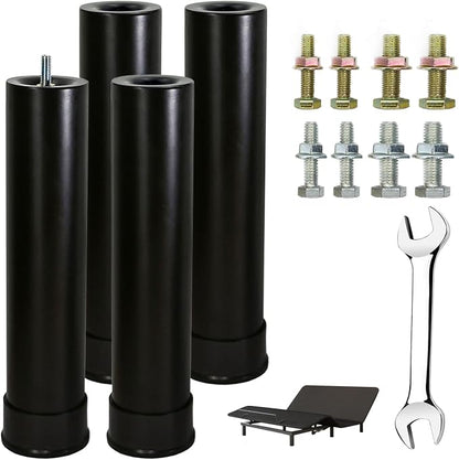 11 Inch Metal Adjustable Bed Base Frame Leg Replacement Heavy Duty Extra Height by Unknown