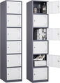 Metal Locker with 6 Doors, Lockable Locker Cabinet by Anxxsu
