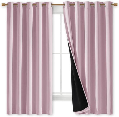 NICETOWN 100% Blackout Window Curtain Panels, Heat and Cold Blocking Drapes - Image 3