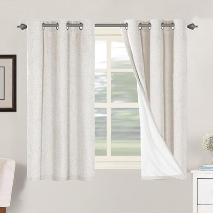 H.VERSAILTEX Primitive Linen Curtains 100% Blackout Curtain Drapes Burlap by HVERSAILTEX