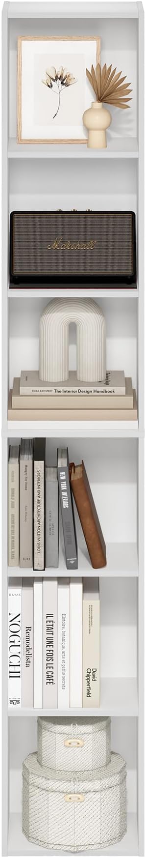 Furinno LUDER Book Shelf, 6-Tier Tall Modern Bookshelf, Bookcase - Image 6