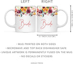 Andaz Press 11oz. Wedding Ceramic Coffee Tea Mug Gift, Fall Autumn Burgundy Orange Peach Flowers Roses Florals, Bride, 1-Pack, Includes Gift Box