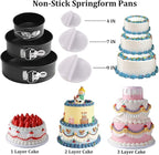 Cake Decorating Kit, 678pcs Cake Decorating Supplies Kit with Cake &Cupcake Carrier,Cake Stand Turntable,Piping Bags and Russian & Rose Icing Piping Tips set,Springform Pans,Cake Baking Supplies Kit