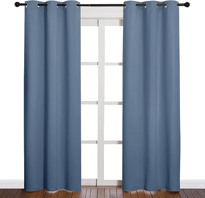 NICETOWN Triple Weave Thermal Insulated Ring Top Blackout Window Curtains - Image 2