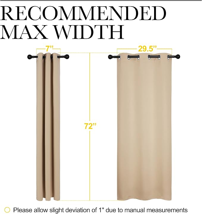 NICETOWN Room Darkening Curtain Panels - Image 7