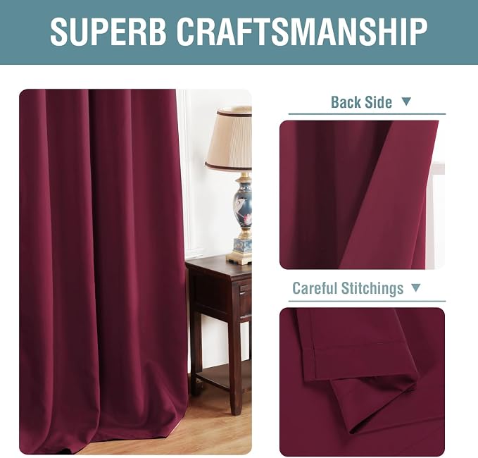 H.VERSAILTEX Blackout Curtains for Christmas Thermal Insulated Window Treatment - Image 3