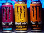Monster Energy Rehab Tea + Lemonade, Peach, Wild Berry, Variety Pack, Energy Iced Tea,15.5 Ounce (Pack of 15)