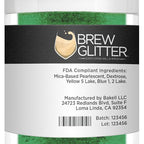 Green BREW GLITTER Edible Glitter For Drinks, Cocktails, Beer, Garnish Glitter & Beverages | KOSHER & HALAL Certified | 100% Edible & Food Grade | Vegan, Gluten, Nut Free (25g, Green)