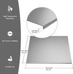 KORVOS 304 Stainless Steel Cutting Board, Large Stainless Steel Cutting Boards for Kitchen, Heavy Duty Chopping Boards with Anti-Slip Mat for Meat Vegetables & Bread, Pastry Board(23.6" x 19.6")
