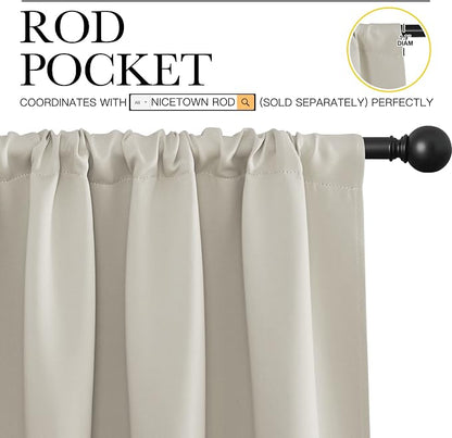 NICETOWN Blackout Curtains for Living Curtains, Room Darkening Window Curtain - Image 2