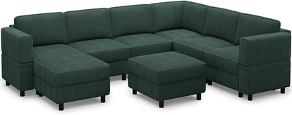 Belffin 114.2" 8 Seats Modular Sectional Sofa U Shaped Couch - Image 9
