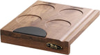 Bincoo Wooden Corner Coffee Tamper Mat,Espresso Tamper Station,Suit for 51-58mm Coffee Tamper Holder Pad for Baristas Protect Your Worktop (Brown)
