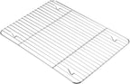 P&P CHEF Baking Cooling Rack Set for Cooking Roasting, 4-Piece Stainless Steel Wire Racks for Oven Use, Healthy & Dishwasher Safe, Rectangle, 11.6 Inch