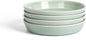 Stone Lain Claire 4-Piece Pasta Bowl Set Stoneware, Bowls, Dishwasher and Microwave Safe, Dish Set for 4, Green
