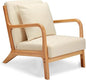 JOMEED Oak Wood Frame Mid Century Modern Accent Leisure Chair by JOMEED