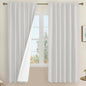 68 Inch 100% Blackout Natural Linen Curtains 2 Panels, Light Grey | Room by LAMIT