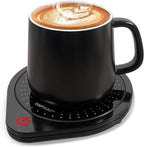 Electric Coffee Mug Warmers for Desk, 75℃ Precision Heating & Auto Shut Off, Spill-Proof Cup Warmer for Coffee/Tea/Milk/Hot Chocolate Beverages (Black)
