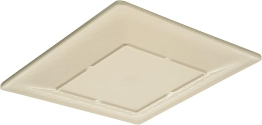 Carlisle FoodService Products Grove Reusable Plastic Plate Square Plate with Rim for Home and Restaurant, Melamine, 8.5 Inches, Smoke