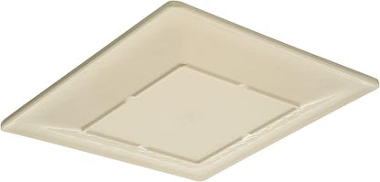 Carlisle FoodService Products Grove Reusable Plastic Plate Square Plate with Rim for Home and Restaurant, Melamine, 8.5 Inches, Smoke